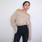Loose-fit Boatneck Knit Sweater