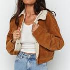 Button-up Fleece-lined Corduroy Jacket