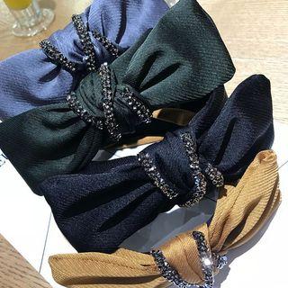 Embellished Bow Headband Caramel - One Size