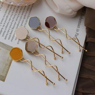 Alloy Wave & Bar Dangle Earring