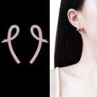 Rhinestone Earring 1 Pair - Sterling Silver Needle - Drop Earring - One Size