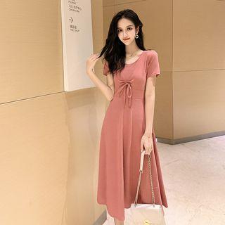 Short Sleeve Bow Dress