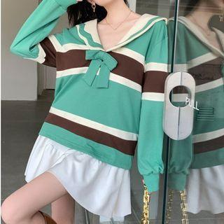 Bow Striped Sweatshirt