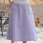 Washed A-line Long Skirt
