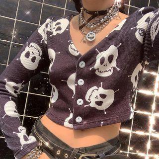 Print Crop Cardigan(various Design)