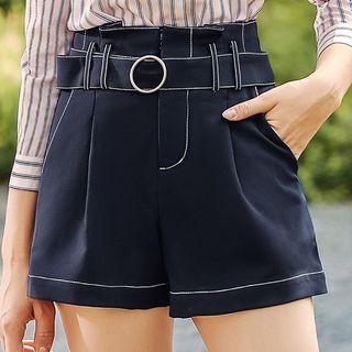 High Waist Belted Dress Shorts