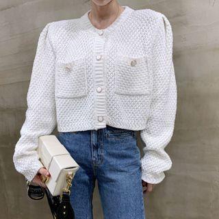 Pocket Detail Cropped Cardigan