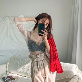 Dotted See-through Top