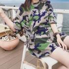 Short-sleeve Camo T-shirt Dress