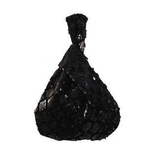 Sequined Handbag Black - One Size