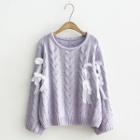 Ribbon Cable Knit Sweater