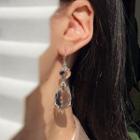 Faux Crystal Drop Earring 1 Pair - Hook Earring - One Size
