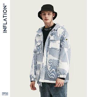 Reflective-camo Hooded Jacket