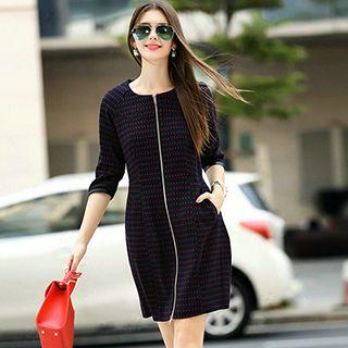Jacquard Zip Coat
