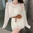 Crochet Knit Top / Slipdress / Waist Bag