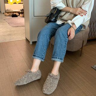 Faux Shearling Lace-up Shoes