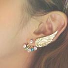 Rhinestone & Wing Earring