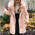 Furry Hood Denim Parka