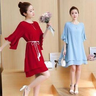 Bell Elbow-sleeve A-line Dress
