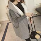 Knitted Sleeve Hooded Coat