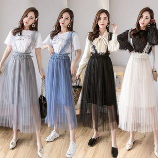 Midi Mesh Jumper Skirt