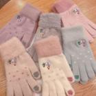 Snowman Embroidered Gloves