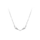 925 Sterling Silver Simple Elk Necklace Silver - One Size