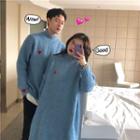 Couple Matching Heart-embroidered Knit Sweater / Knit Dress