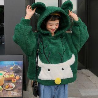 Deer Hoodie Green - One Size