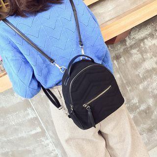 Midi Faux-leather Backpack