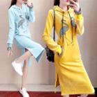 Swan Midi Hoodie Dress