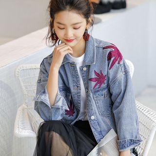 Maple Leaf Loose-fit Denim Jacket