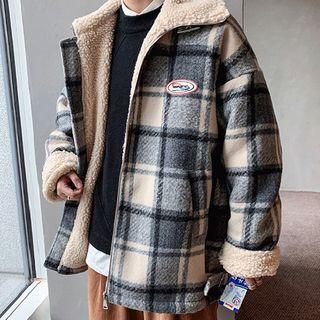 Fleece-lined Gingham Coat