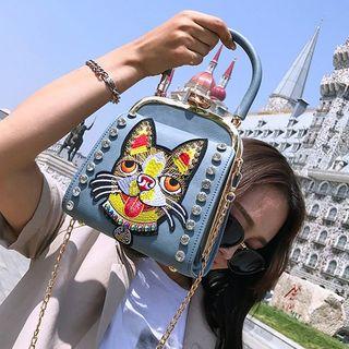 Cat Embroidery Handbag