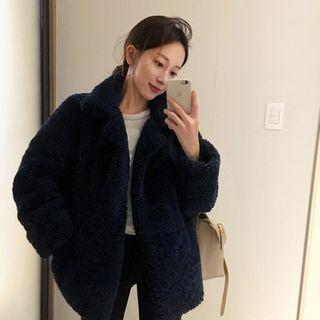 Fleece Zipped Jacket Navy Blue - One Size