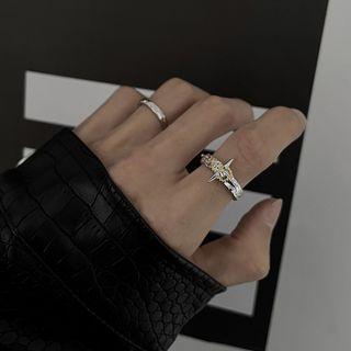 Crisscross Open Ring Silver - One Size