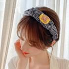 Bear Check Braided Fabric Headband