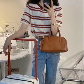 Short-sleeve Striped T-shirt Red & White - One Size