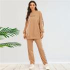 Set: Long Sleeve Lettering T-shirt + Sweatpants
