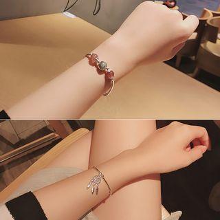 Bead Bracelet Dream Catcher - Beads - Black & Green - One Size