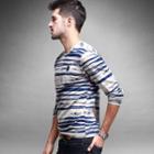 Stripe Printed Long-sleeve T-shirt