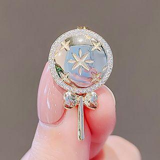 Lollipop Rhinestone Alloy Brooch Ly2012 - Silver - One Size