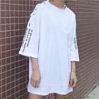 Lettering Hoop 3/4 Sleeve T-shirt