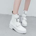 Faux Leather Self Adhesive Short Boots