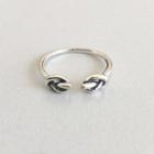 925 Sterling Silver Knot Open Ring Open Ring - Silver - One Size