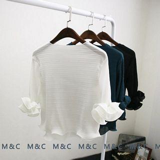 Ruffle Sleeve Blouse