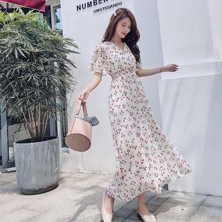 Cherry Short-sleeve Midi Dress