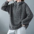 Plain Quilted Hoodie