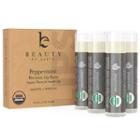 Beauty By Earth - Organic Peppermint Beeswax Lip Balm (4 Tubes In Pack) 4 Tubes In Pack