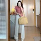 Short-sleeve T-shirt / Wide Leg Pants / Set
